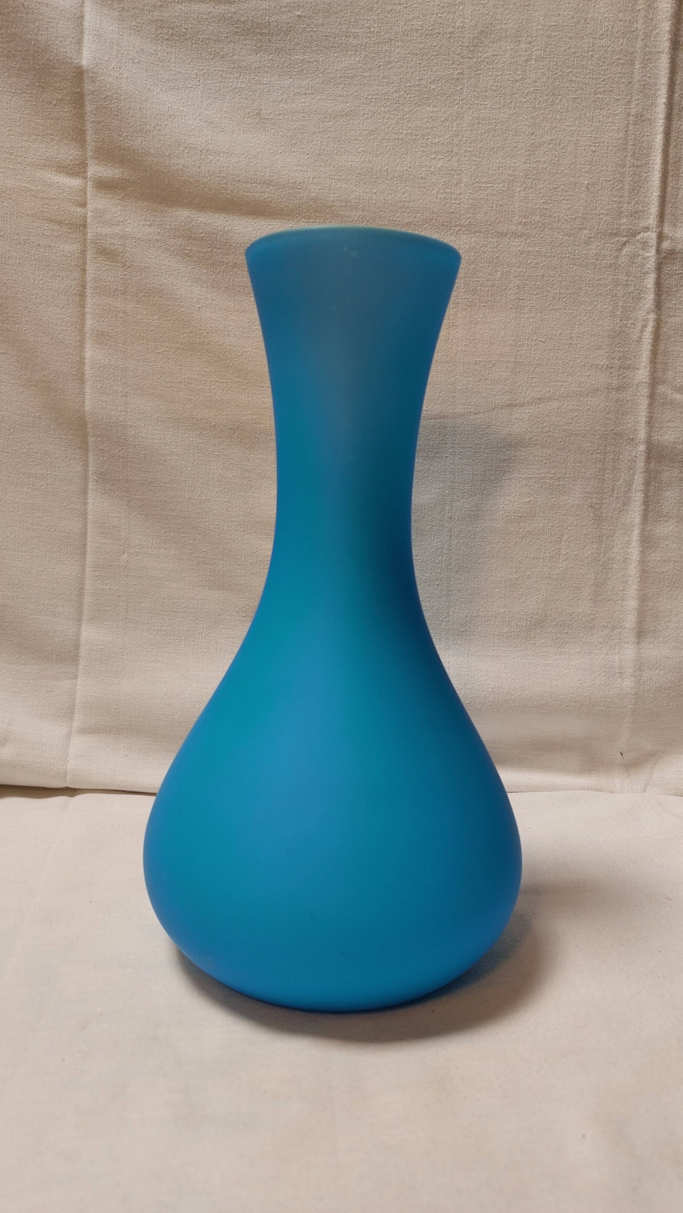 Murano Vase by Carlo Moretti - Florence Opaline sky blue - 70s