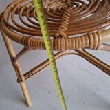 Vintage rattan chair – cross back and vintage spiral seat