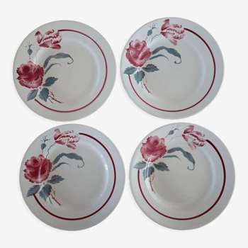 Set of 4 plates Manon Sarreguemines