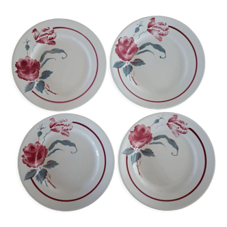 Set of 4 plates Manon Sarreguemines