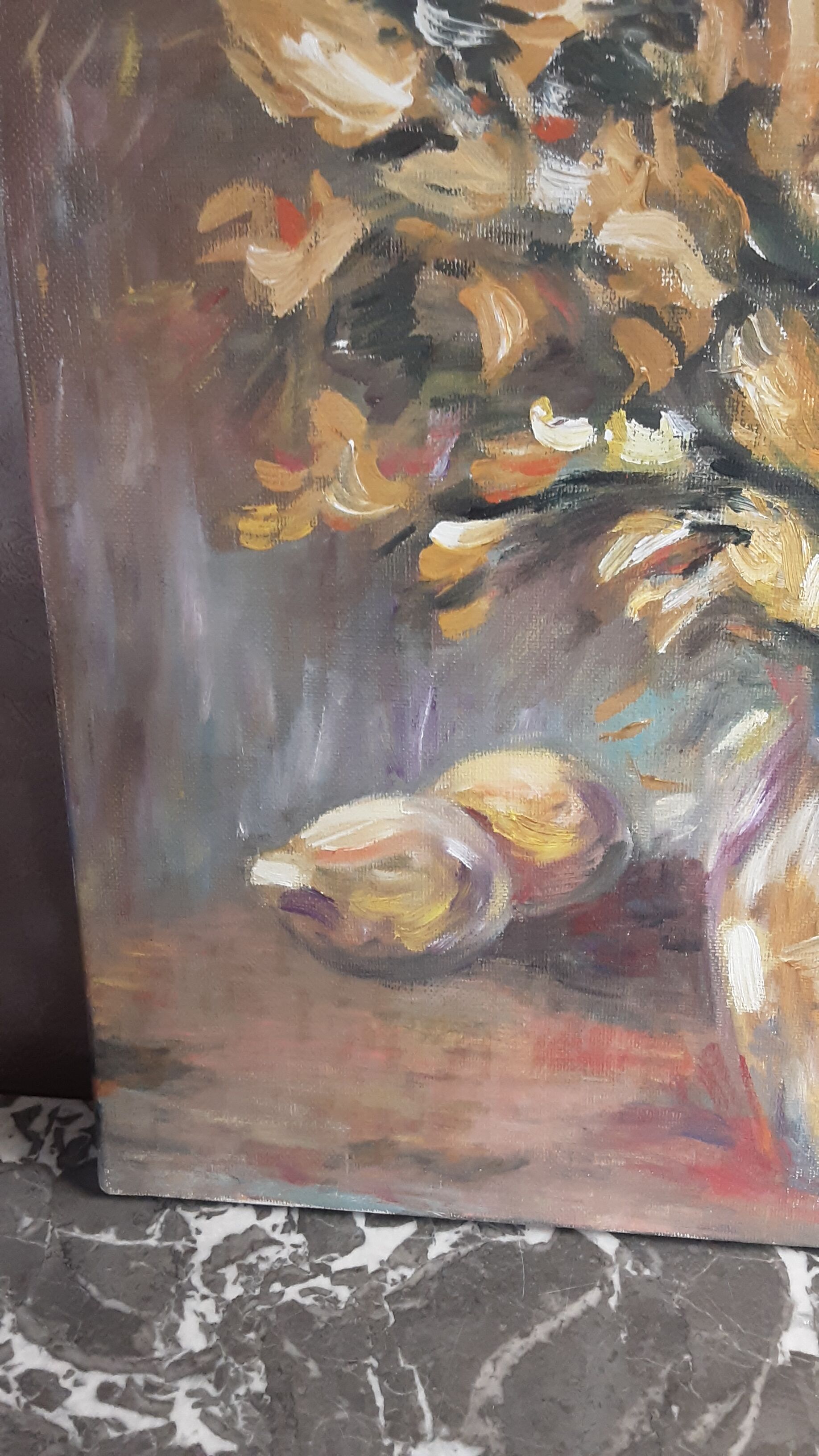 Tableau vintage huile sur toile signée