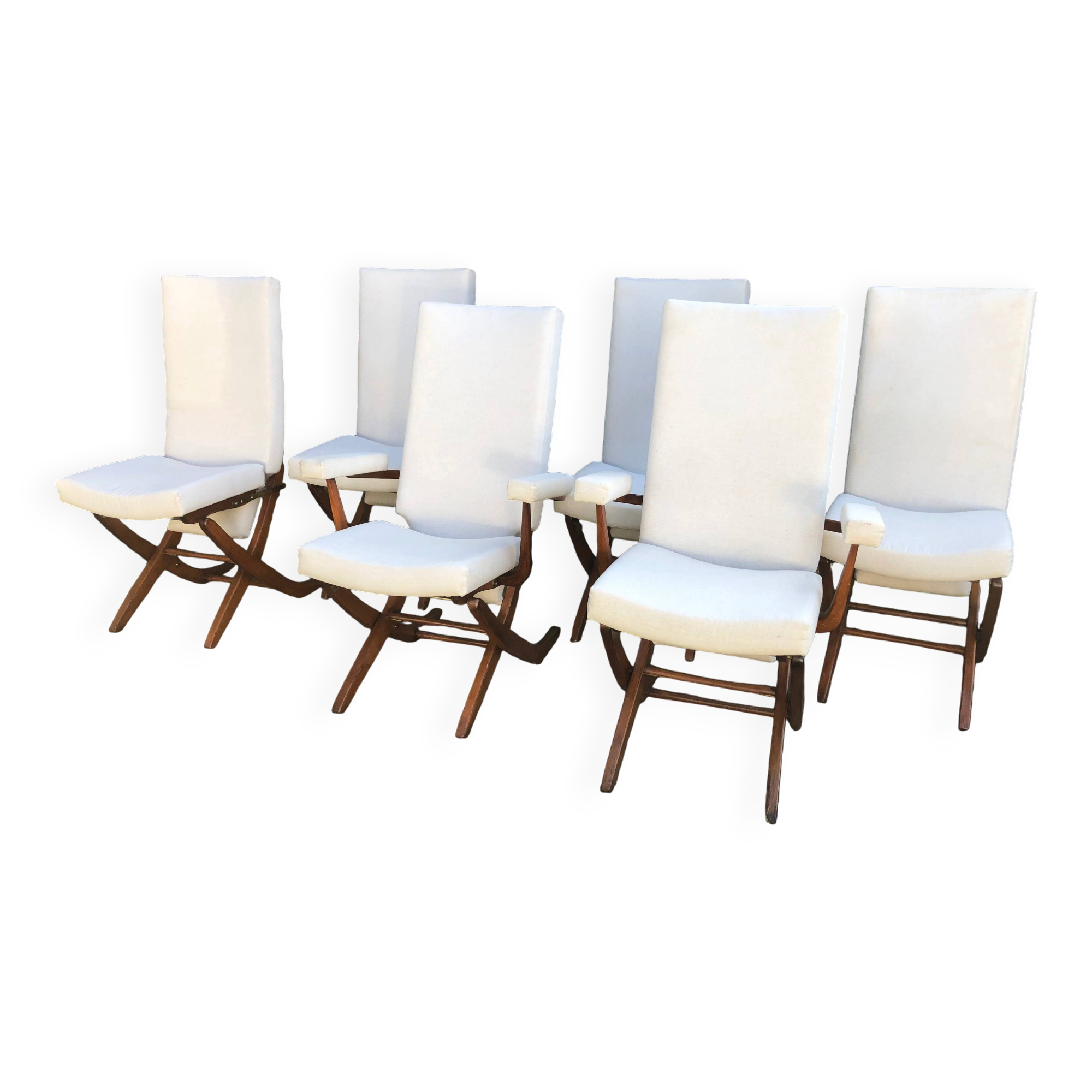Set of 4 chairs and 2 reclining armchairs Polyconfort