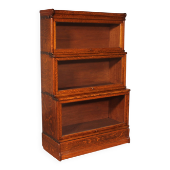 bibliothèque Globe wernicke London dit waterfall en chêne de 3 éléments