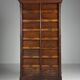 Antique archive cabinet with roller doors