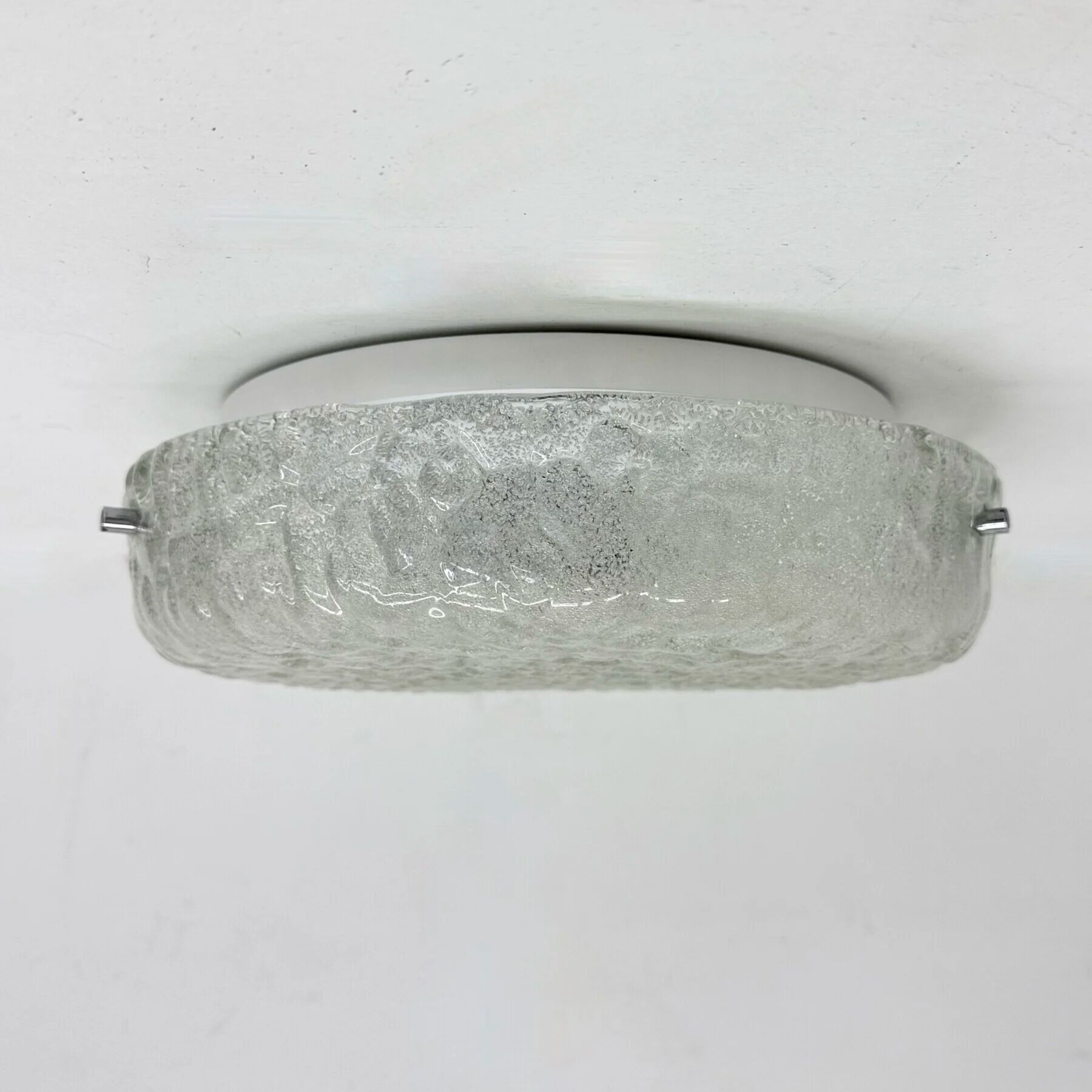 German vintage textured Murano glass flush mount, 1960s