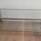 Chrome modernist coffee table. French work. Around 1970.