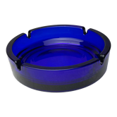 Blue glass ashtray