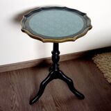 Vintage pedestal table restyled