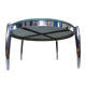 Spectacular coffee table made of marble and stainless steel