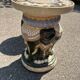 Pair of elephant statues / plant stands for garden / vintage