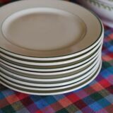 8 dessert plates of the service of the hotel "Grand Hotel Nationale" Lucerne Switzerland Buchecker & C