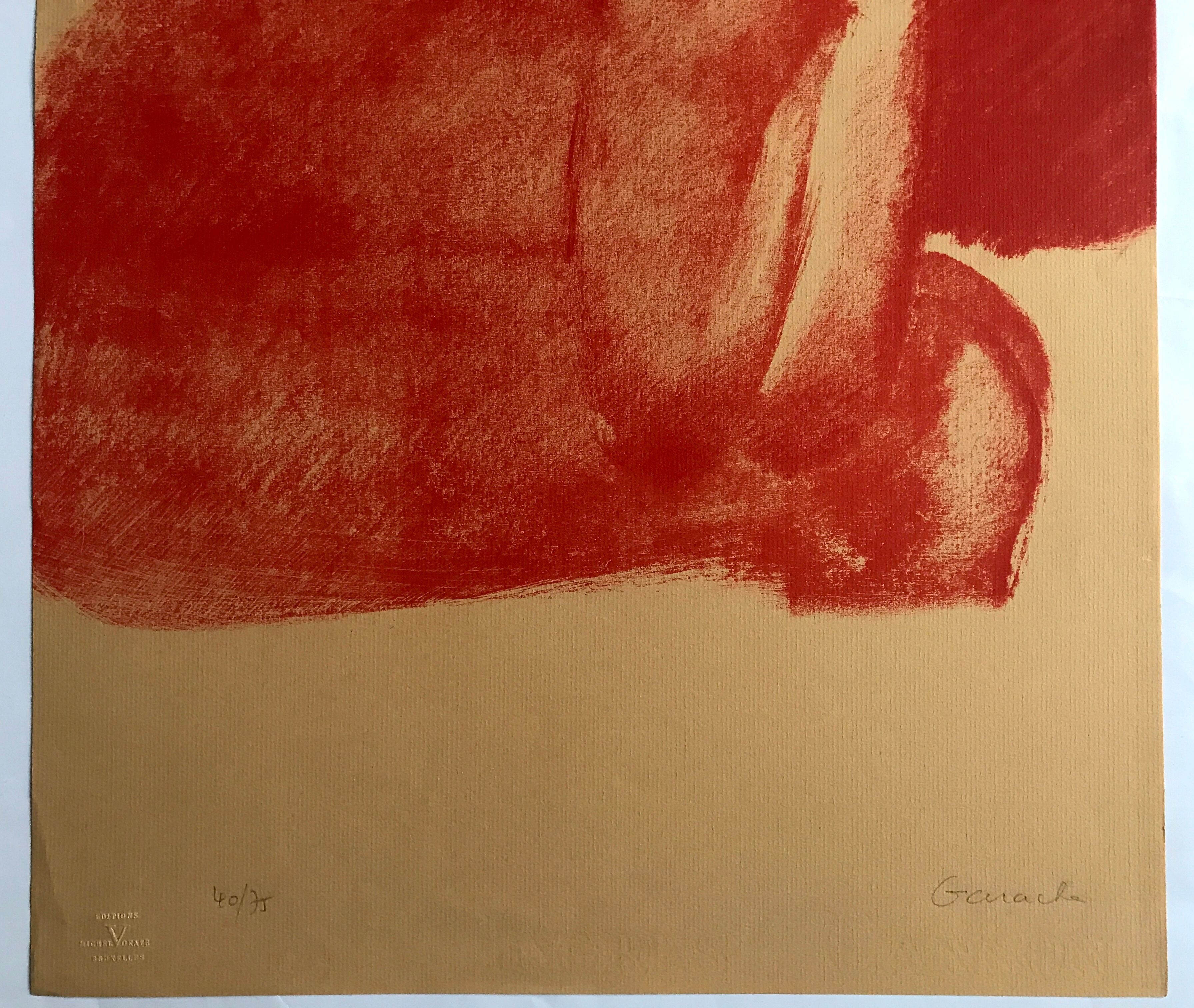 Original lithograph signed and numbered in pencil by Claude Garache, Untitled, 1981