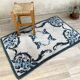 Bohemian pure wool blue rug 125x78cm