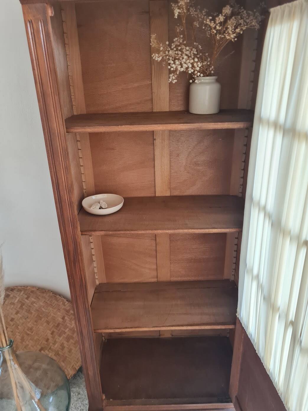 Antique glass-fronted Parisian wardrobe