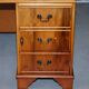 Vintage satin wood partner desk with leather top.