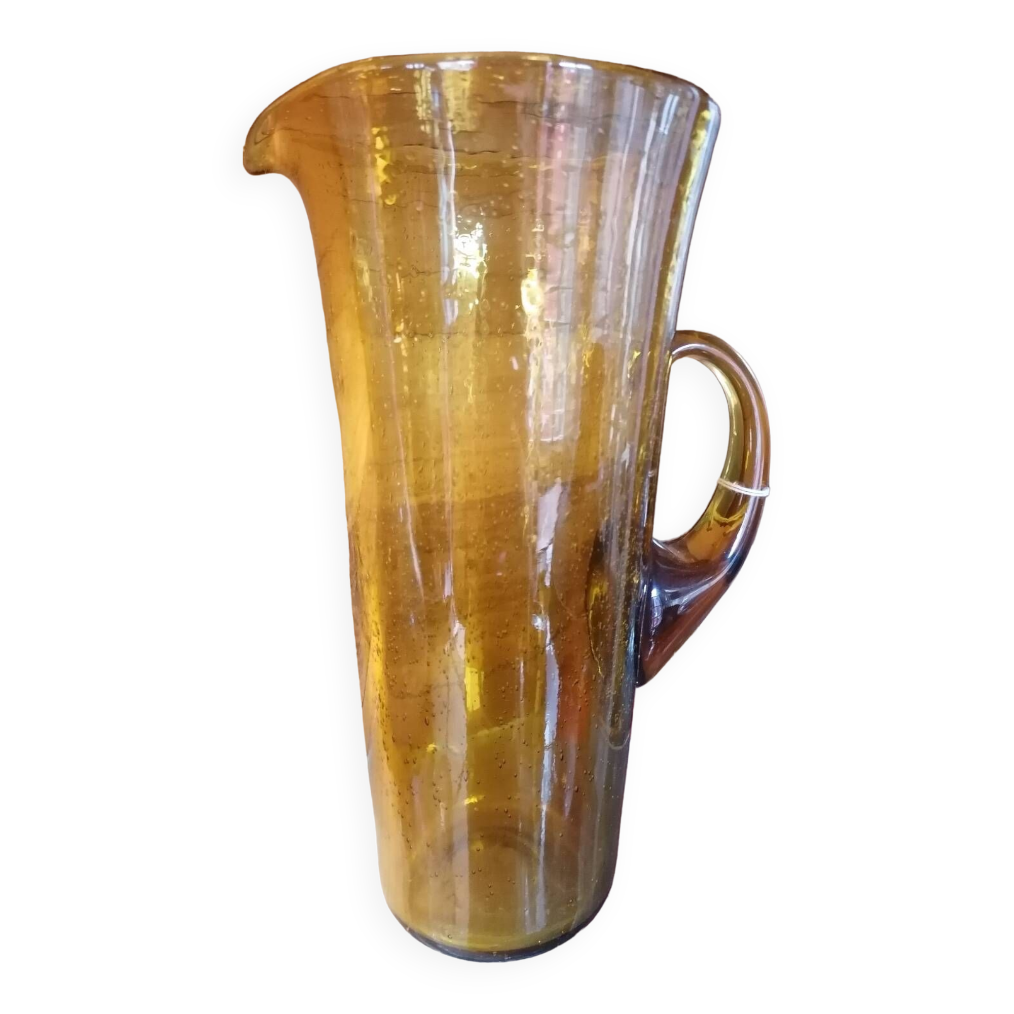 Blown glass pitcher