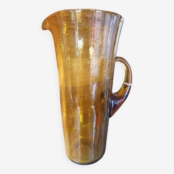 Blown glass pitcher