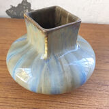 Small blue ceramic vase