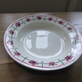 Round hollow serving dish from the Céranord St amand factory, Monique model