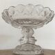 Vide-poche footed bowl in molded glass from portieux vallerysthal