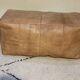 Pouf tabouret rectangulaire en cuir