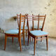 Set of 4 vintage Scandinavian wooden chairs – 1960s/70s