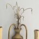 Pair of brass and crystal wall sconces