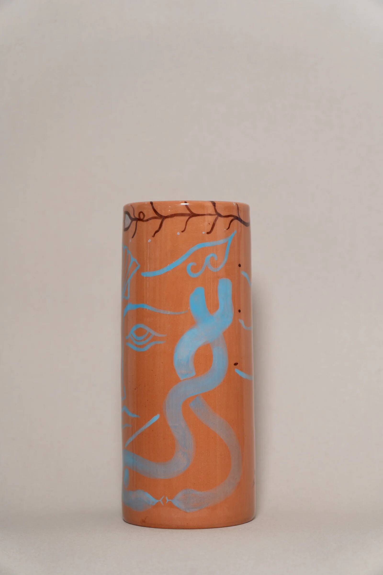 Medusa - Terracotta ceramic vase