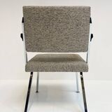 Gray upholstered designer armchair attributed to Gispen, 1960s