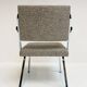 Gray upholstered designer armchair attributed to Gispen, 1960s