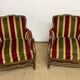 Pair of vintage convertible armchairs
