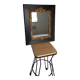 Miroir vintage relooké 53x64cm