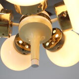 Space age chandelier sputnik by elektroinstala decin, 1970s