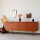 Vintage Scandinavian teak sideboard (220 cm)