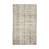 Oriental handmade wool 1970s beige carpet 137 cm x 240 cm