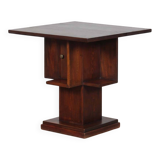 Geometric wooden side table from the 1940s.