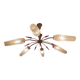 5-light brass chandelier 1950