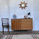 Scandinavian sideboard style walnut 1960