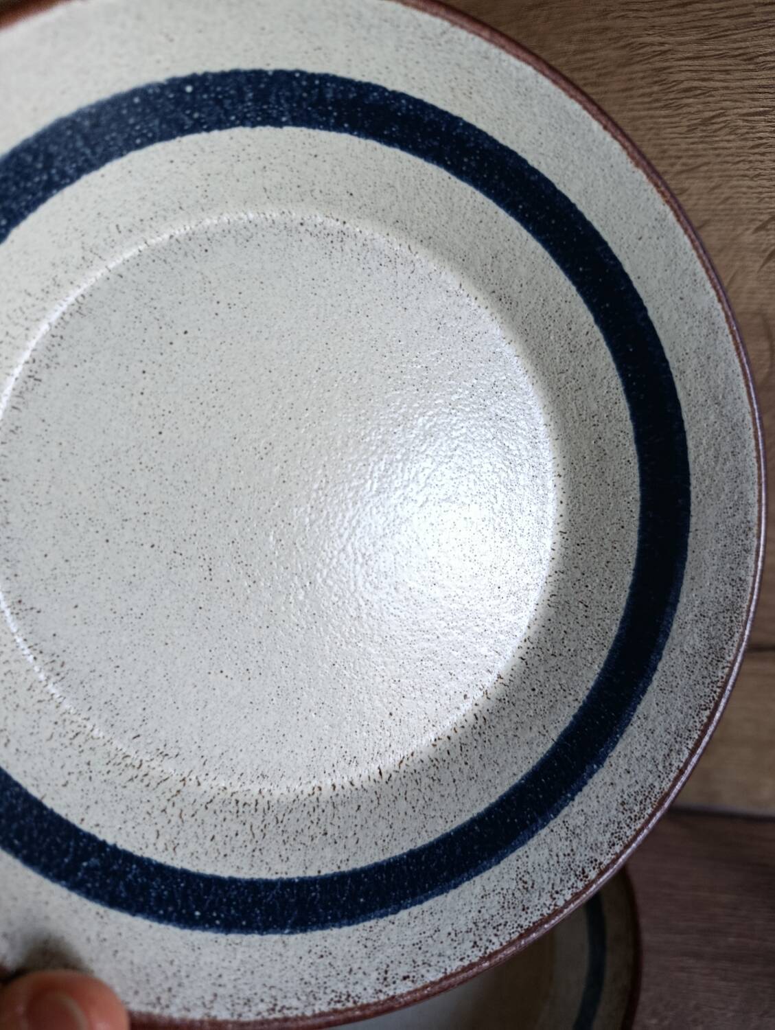 6 ceramic deep plates from the 1960s by MBFA Pornic, model Gobi.