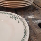 Lot of 10 plates in Terre de Fer Longchamp model Belleville