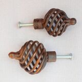 Set of wrought iron furniture knobs
