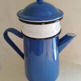 Cafetière émaillée bleue