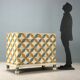 Antique Umbertino chest of drawers in walnut and fir, 4 drawers, 19th century.