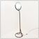 Floor lamp in metal and sandblasted glass disc