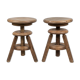 Set of 2 wooden stools