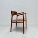 1960s vintage Danish teak dining armchair model 56 by Niels Otto Møller