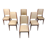 Set of 6 mid century italian dining chairs, 1950s - set of 6