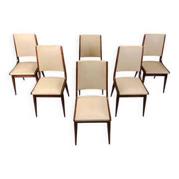 6 chaises italiennes, années 1950