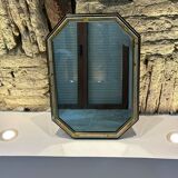 Vintage floral octagonal mirror