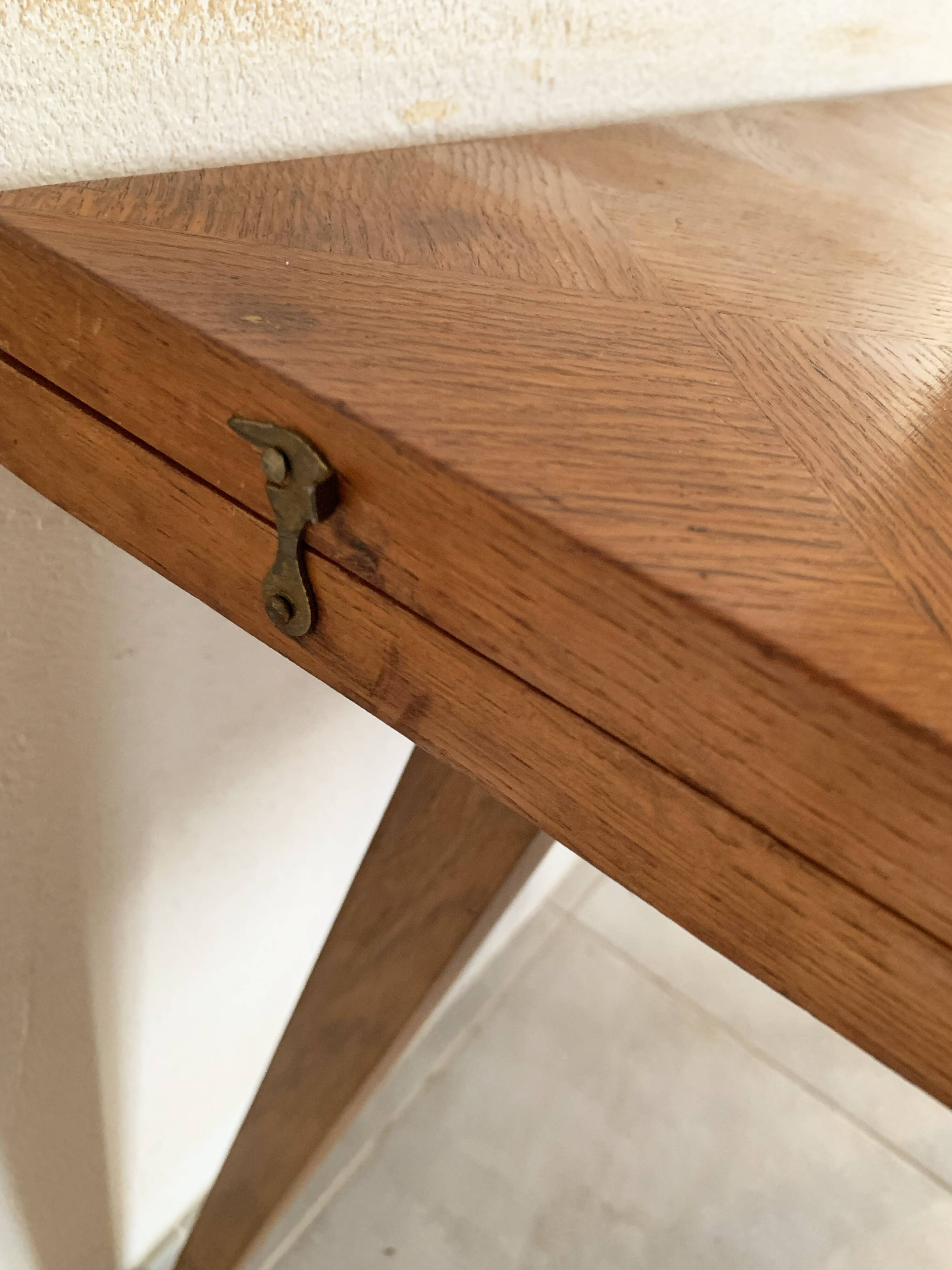 Table portefeuille vintage des années 60 en bois